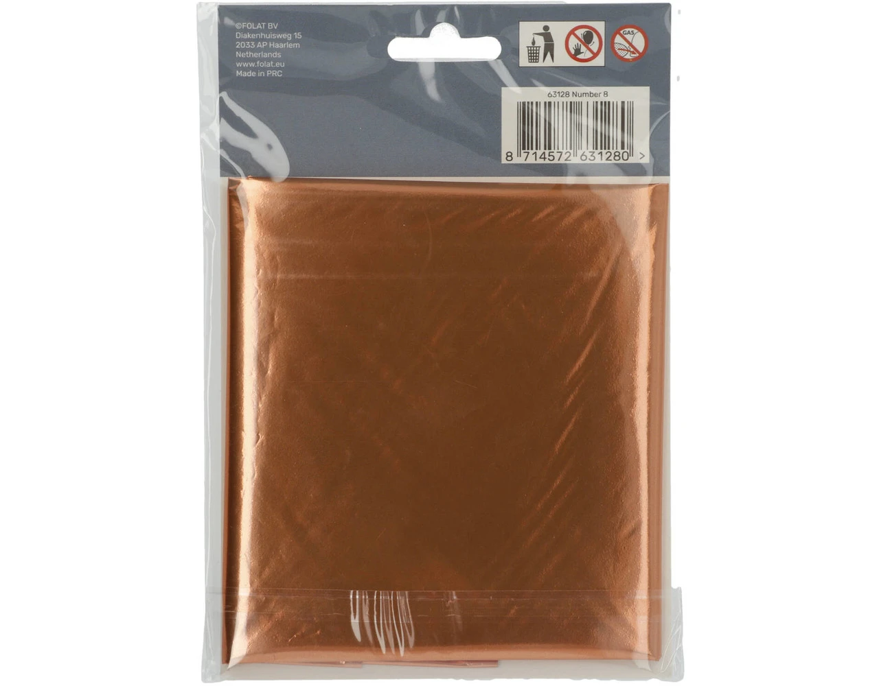 Folie Ballon Cijfer 8 Brons XL 86cm Leeg 3 Folie Ballon Cijfer 8 Brons XL 86cm Leeg - Afbeelding 3