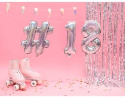 Folie Ballon Cijfer 8 Holografisch 35cm -Feestspullen Winkel folie ballon cijfer 8 holografisch 35cm 2