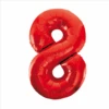 Folie Ballon Cijfer 8 Rood XL 86cm Leeg