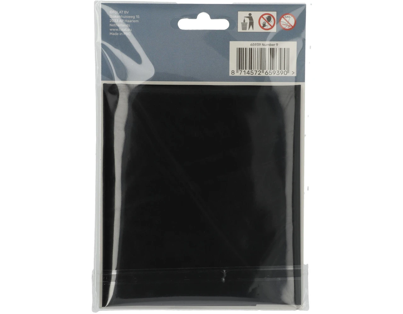 Folie Ballon Cijfer 9 Mat Zwart XL 86cm Leeg 3 Folie Ballon Cijfer 9 Mat Zwart XL 86cm Leeg - Afbeelding 3