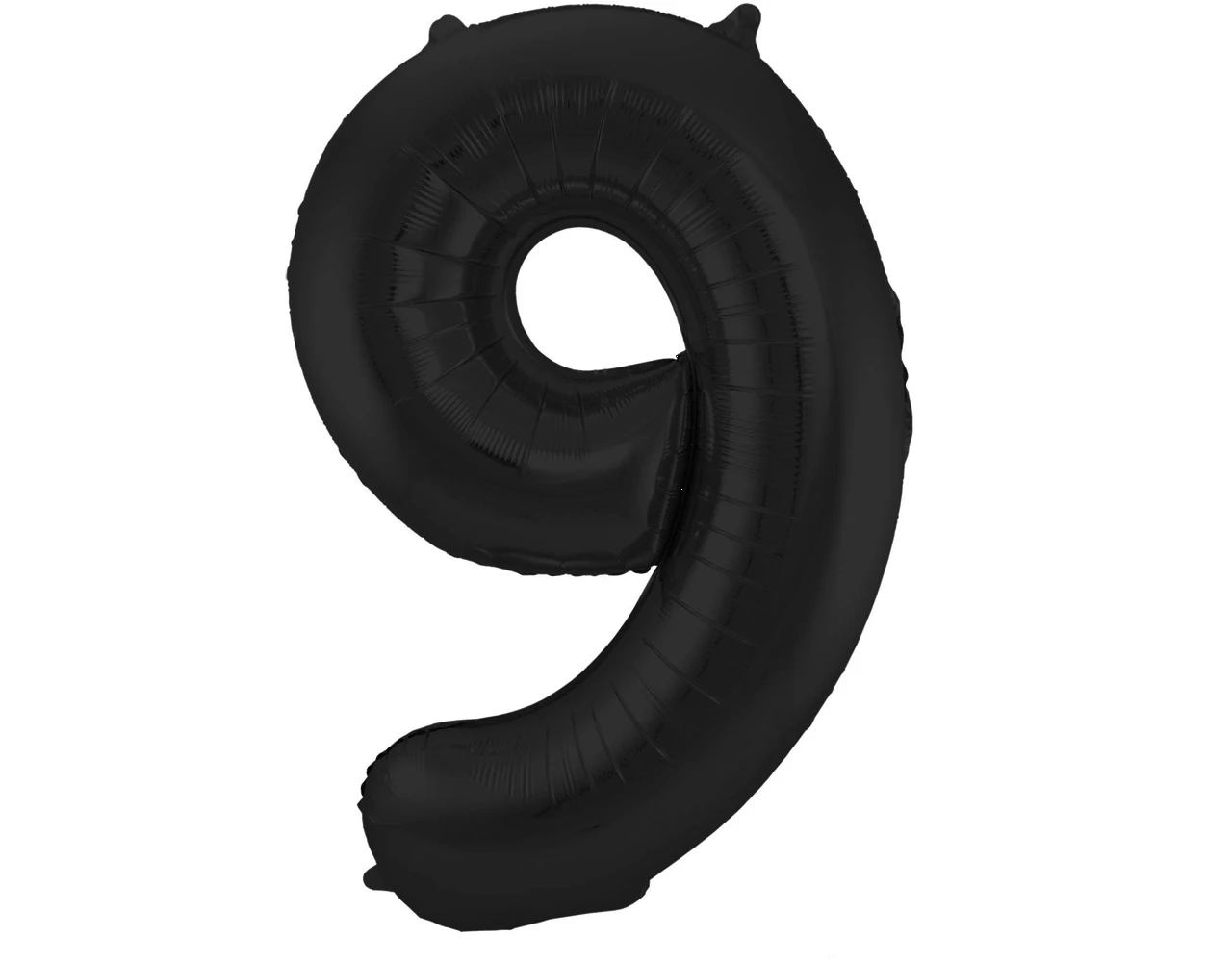Folie Ballon Cijfer 9 Mat Zwart XL 86cm Leeg 1 Folie Ballon Cijfer 9 Mat Zwart XL 86cm Leeg