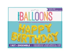 Folie Ballon Happy Birthday Goud Leeg 4,31m -Feestspullen Winkel folie ballon happy birthday goud leeg 431m 2