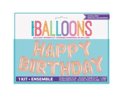 Folie Ballon Happy Birthday Rose Goud Leeg 4,31m -Feestspullen Winkel folie ballon happy birthday rose goud leeg 431m 3