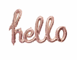 Folie Ballon Hello Rose Goud 1,19m Leeg