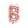 Folie Ballon Letter B Rose Goud Leeg 35cm