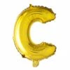 Folie Ballon Letter C Goud XL 102cm Leeg