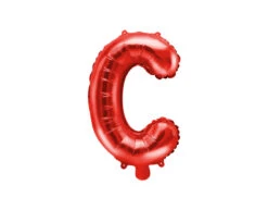 Folie Ballon Letter C Rood Leeg 35cm