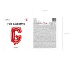 Folie Ballon Letter G Rood Leeg 35cm -Feestspullen Winkel folie ballon letter g rood leeg 35cm 4