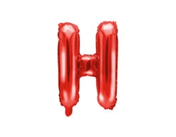 Folie Ballon Letter H Rood Leeg 35cm