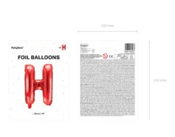 Folie Ballon Letter H Rood Leeg 35cm -Feestspullen Winkel folie ballon letter h rood leeg 35cm 4