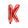 Folie Ballon Letter K Rood Leeg 35cm