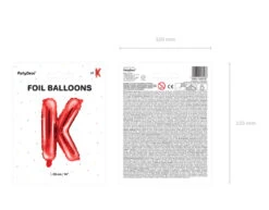 Folie Ballon Letter K Rood Leeg 35cm -Feestspullen Winkel folie ballon letter k rood leeg 35cm 4