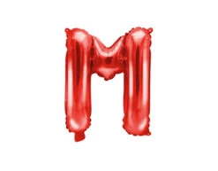 Folie Ballon Letter M Rood Leeg 35cm