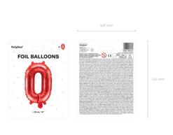 Folie Ballon Letter O Rood Leegd 35cm -Feestspullen Winkel folie ballon letter o rood leegd 35cm 4