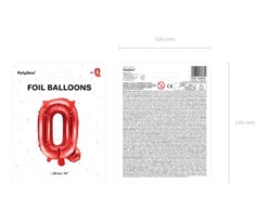 Folie Ballon Letter Q Rood Leeg 35cm -Feestspullen Winkel folie ballon letter q rood leeg 35cm 4