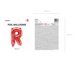 Folie Ballon Letter R Rood Leeg 35cm -Feestspullen Winkel folie ballon letter r rood leeg 35cm 4