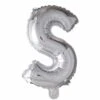 Folie Ballon Letter S Zilver XL 102cm Leeg