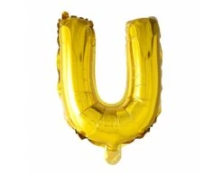 Folie Ballon Letter U Goud XL 102cm Leeg