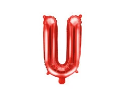 Folie Ballon Letter U Rood Leeg 35cm