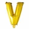 Folie Ballon Letter V Goud XL 102cm Leeg
