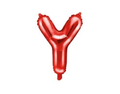 Folie Ballon Letter Y Rood Leeg 35cm