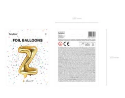 Folie Ballon Letter Z Goud Leeg 35cm -Feestspullen Winkel folie ballon letter z goud leeg 35cm 2