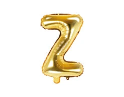 Folie Ballon Letter Z Goud Leeg 35cm