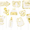 Foto Props Baby Shower Goud 10st
