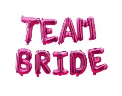 Fuchsia Letter Ballon Team Bride Leeg 45cm