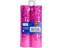 Fuchsia Serpentines Holografisch 4m 18 Ringen 2st