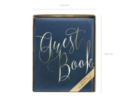 Gastenboek Blauw 24,5cm -Feestspullen Winkel gastenboek blauw 245cm 4