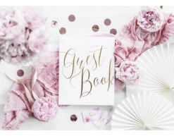 Gastenboek Gouden Letters 24,5cm -Feestspullen Winkel gastenboek gouden letters 245cm 2