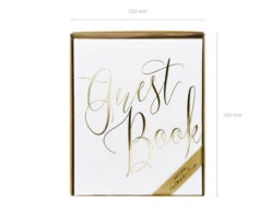 Gastenboek Gouden Letters 24,5cm -Feestspullen Winkel gastenboek gouden letters 245cm 3