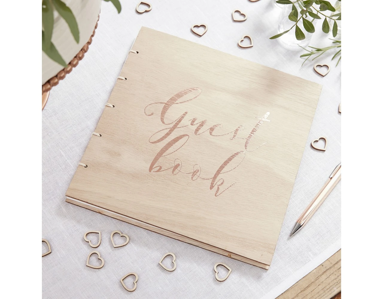 Gastenboek Hout 22cm 2 Gastenboek Hout 22cm - Afbeelding 2