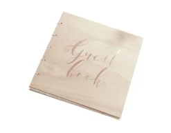 Gastenboek Hout 22cm