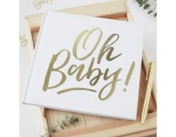 Gastenboek Oh Baby 21cm -Feestspullen Winkel gastenboek oh baby 21cm 2