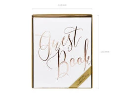 Gastenboek Rose Gouden Letters 24,5cm -Feestspullen Winkel gastenboek rose gouden letters 245cm 5