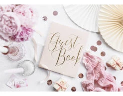 Gastenboek Roze 24,5cm -Feestspullen Winkel gastenboek roze 245cm 2