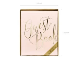 Gastenboek Roze 24,5cm -Feestspullen Winkel gastenboek roze 245cm 3