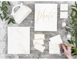 Gastenboek Wit 24,5cm -Feestspullen Winkel gastenboek wit 245cm 3