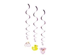 Geboorte Hangdecoratie Meisje Baby Girl 60cm 3st