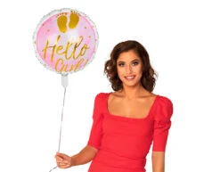 Geboorte Helium Ballon Hello Girl! Leeg 45cm