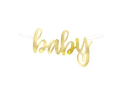 Geboorteslinger Hello Baby Goud 1,06m -Feestspullen Winkel geboorteslinger hello baby goud 106m 2