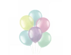 Gekleurde Ballonnen Doorzichtig Pastel 33cm 10st