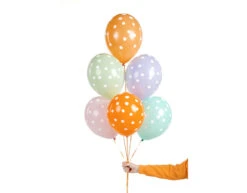 Gekleurde Ballonnen Stippen 30cm 6st -Feestspullen Winkel gekleurde ballonnen stippen 30cm 6st 2