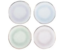 Gekleurde Borden Aquarel Pastel 24cm 8st