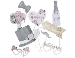 Gekleurde Bruiloft Photobooth Props 10st