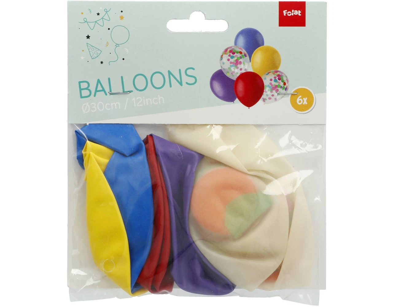 Gekleurde Confetti Ballonnen 30cm 12st 2 Gekleurde Confetti Ballonnen 30cm 12st - Afbeelding 2