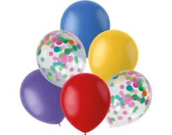 Gekleurde Confetti Ballonnen 30cm 12st