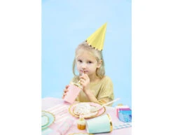 Gekleurde Feesthoedjes Pastel 16cm 6st -Feestspullen Winkel gekleurde feesthoedjes pastel 16cm 6st 7